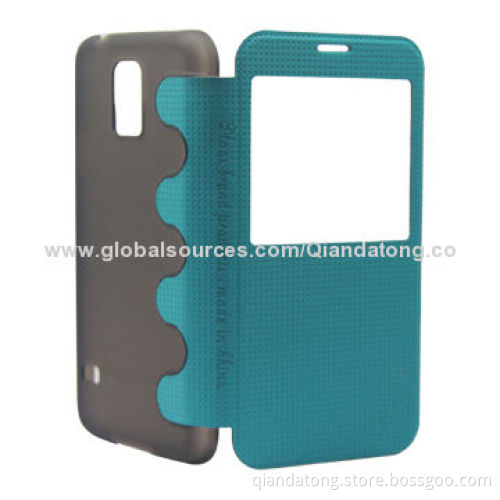 Leather Mobile Phone Cases for Samsung Galaxy S5, Flip Style